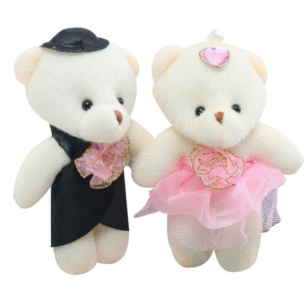 12pcs/bag Plush Animal Mini Bear Flower Bouquet Cartoon Cartoon Bouquet Doll Graduation Gifts