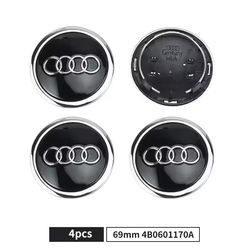 4 шт. 60 мм 61 мм 68 мм 69 мм Колпачки ступицы Audi Центральные колпаки колес автомобиля Для Audi A1 A2 A3 A4 A5 A6 A7 A8 S3 S6 Q3 Q5 Q7 Аксессуары