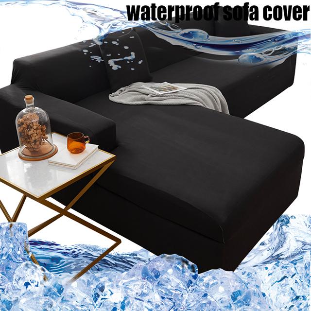 Эластичный водонепроницаемый чехол для дивана, пыленепроницаемые однотонные чехлы, L-образный угловой чехол для дивана, отдельные чехлы для дивана, разрешено проживание с домашними животными