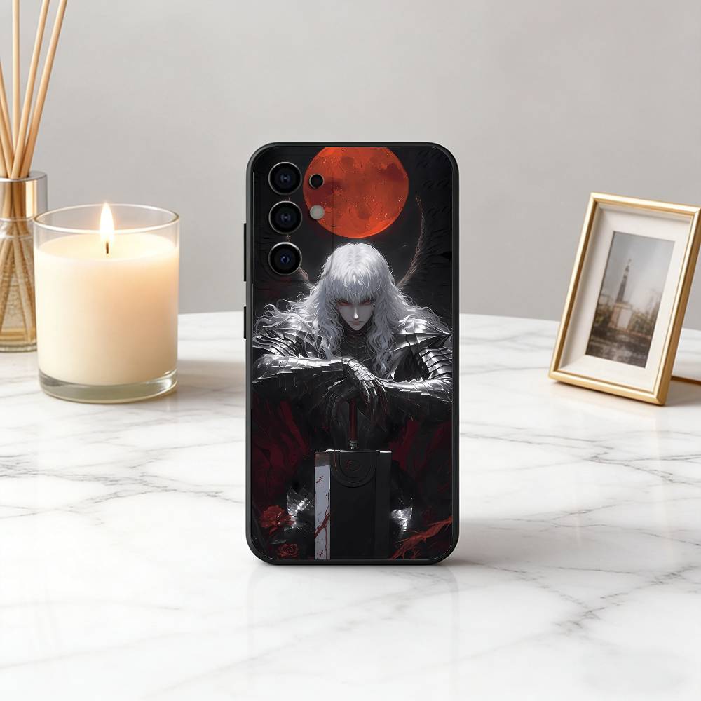 Красивый чехол для телефона G-Griffith B-Ber-serk-ES для Samsung S25, S24, S21, S22, S23, S30, Ultra, S20, Plus, Fe, Lite, Note, 10, Черный чехол
