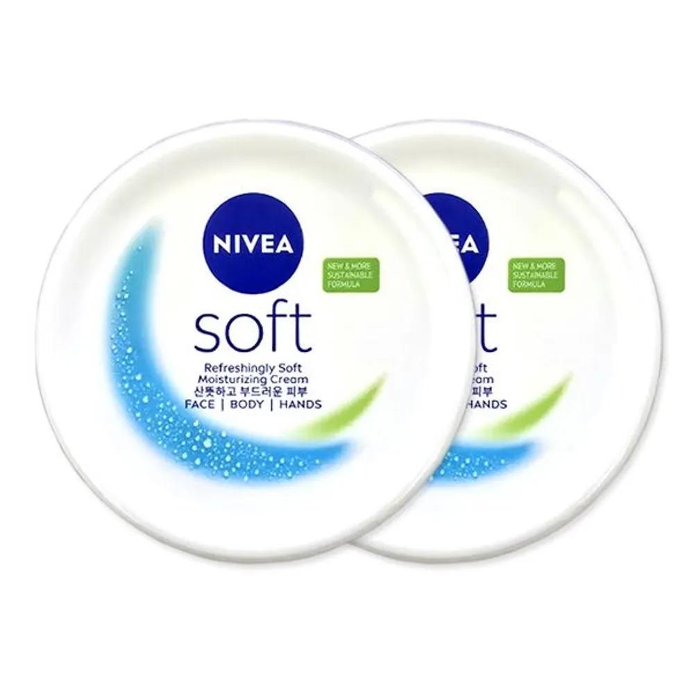 Nivea Мягкий Освежающий Увлажняющий Крем 200мл x 2