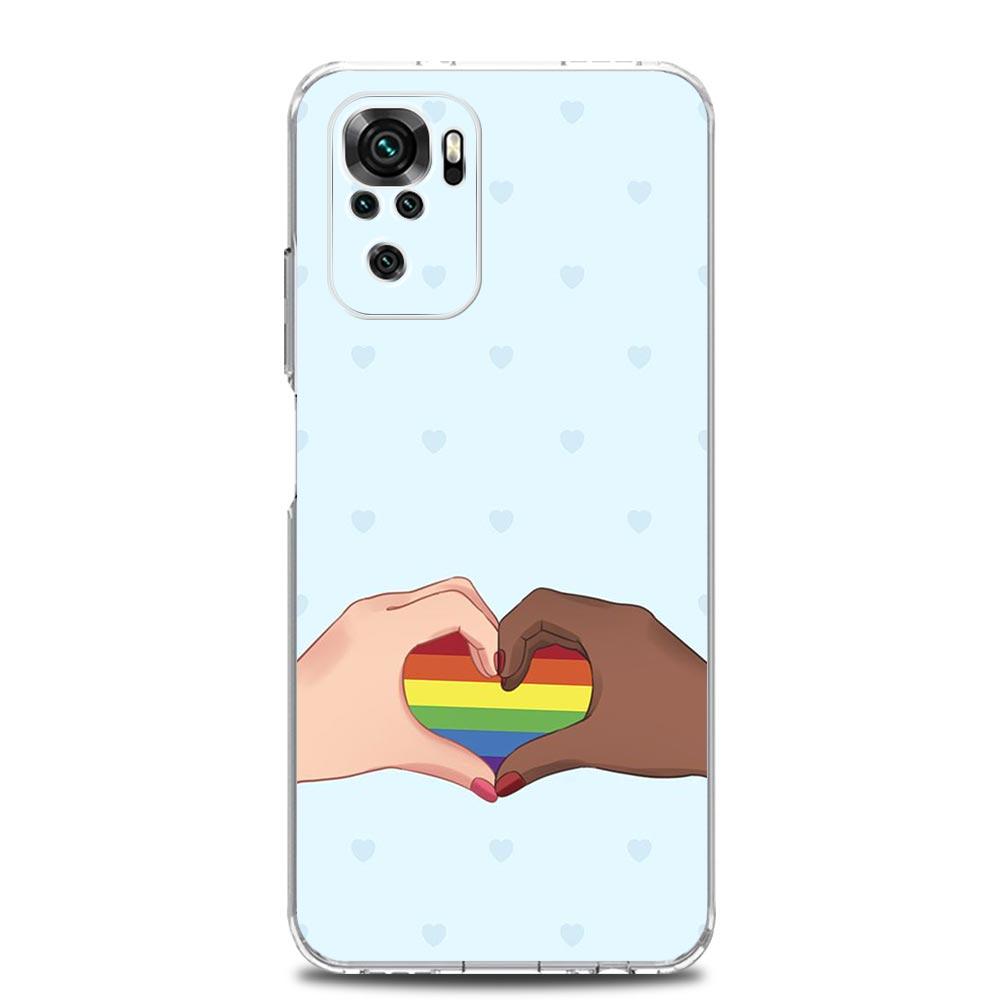 Gay LGBT Rainbow Pride Soft Phone Case For Xiaomi Redmi Note 12 11 9S 9 8 10 Pro Plus 7 8T 9C 9A 8A K40 Gaming Clear Cover Coque