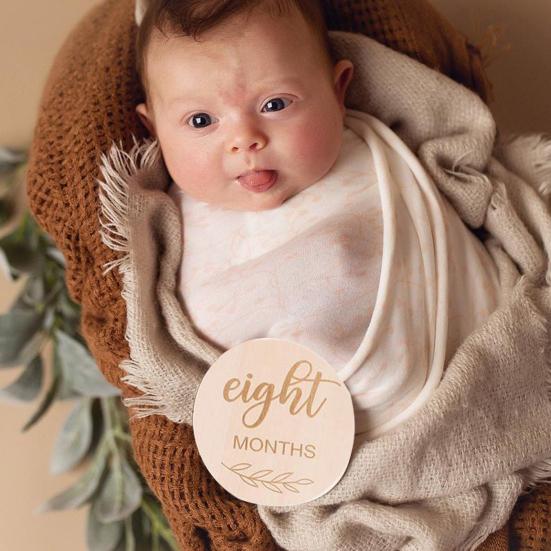 12 шт./компл. деревянные детские вехи карты запечатлеть драгоценные моменты реквизит для фотографий для ежемесячного роста от новорожденных до первого года