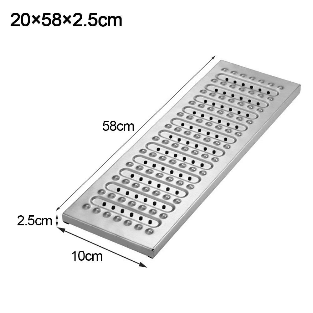 Rectangle Shape Shower Floor Drain Mesh Stainless Steel Linear Floor Drain Outdoor Courtyard