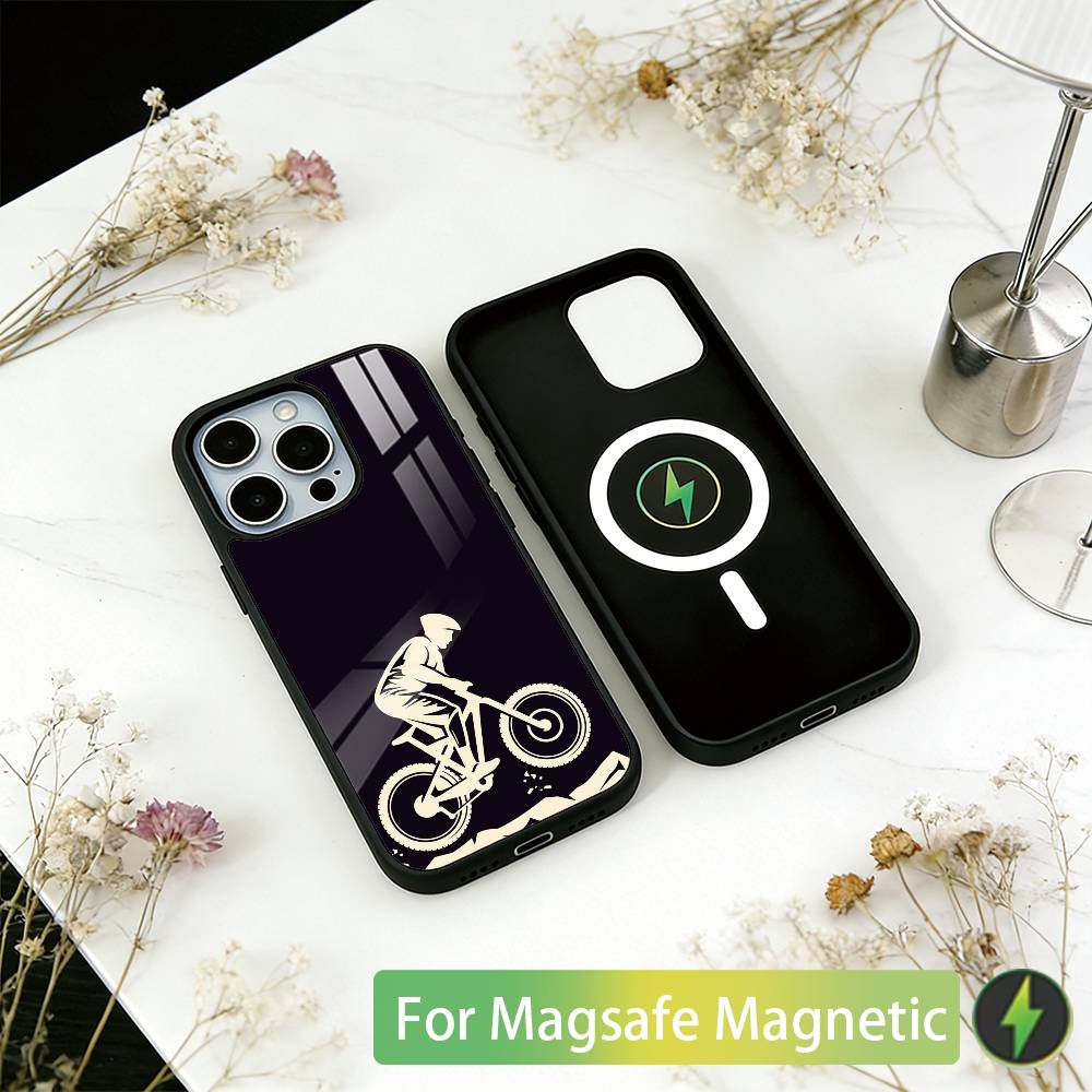 Чехол для телефона на горный велосипед для iPhone 17, 16, 15, 14, 13, 12, 11 Plus, Pro, магнитный с Magsafe, беспроводная зарядка