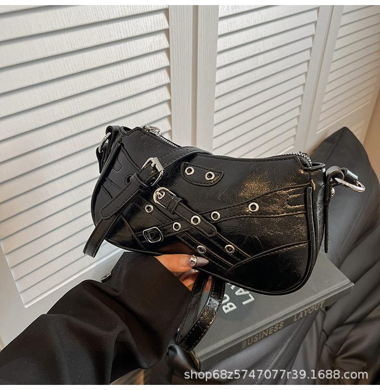 Свободная сумка под мышкой женская 2025 весна новая мода локомотивная маленькая квадратная сумка ленивый ветер высокая мудрость на одно плечо сумка кроссбоди