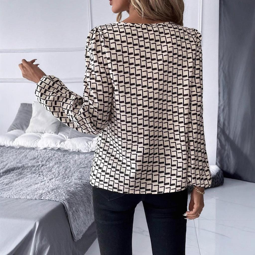 Модные женские повседневные топы, темпераментная элегантная рубашка с длинным рукавом, удобная и универсальная футболка для женщин, элегантная женская одежда