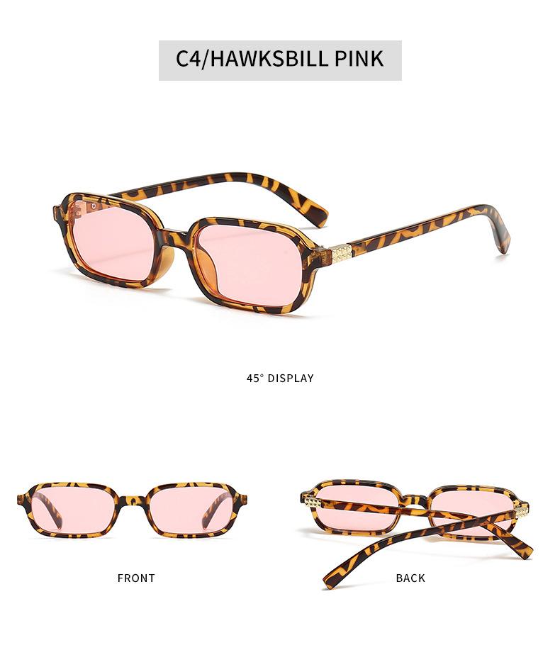 New Vintage Sunglasses Men Women Trendy Eyewear High Quality Rectangle Sun Glasses UV400 Shades Eyepiece Small Square Glasses