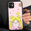 S-Sailors Аниме Луна Для IPhone 11 12 13 14 15 16 Pro Max Plus X XS MAX Ударопрочный Матовый Задний Чехол