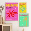 Абстрактный туристический город плакат на скандинавскую тему Италия Мексика пляж пальма коралловая ракушка настенная живопись на холсте настенные панно Декор в гостиную