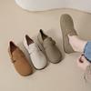 Модные женские туфли с круглым носком, повседневные женские туфли, универсальные осенние мягкие туфли на плоской подошве, мокасины в стиле ретро, удобные туфли для женщин