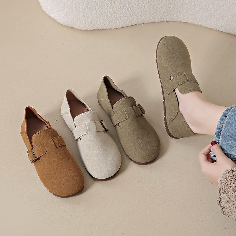 Модные женские туфли с круглым носком, повседневные женские туфли, универсальные осенние мягкие туфли на плоской подошве, мокасины в стиле ретро, удобные туфли для женщин