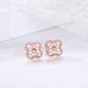 3PCS Clover Bracelet Necklace Female Earnail Set Lucky Accessories Student Accessories