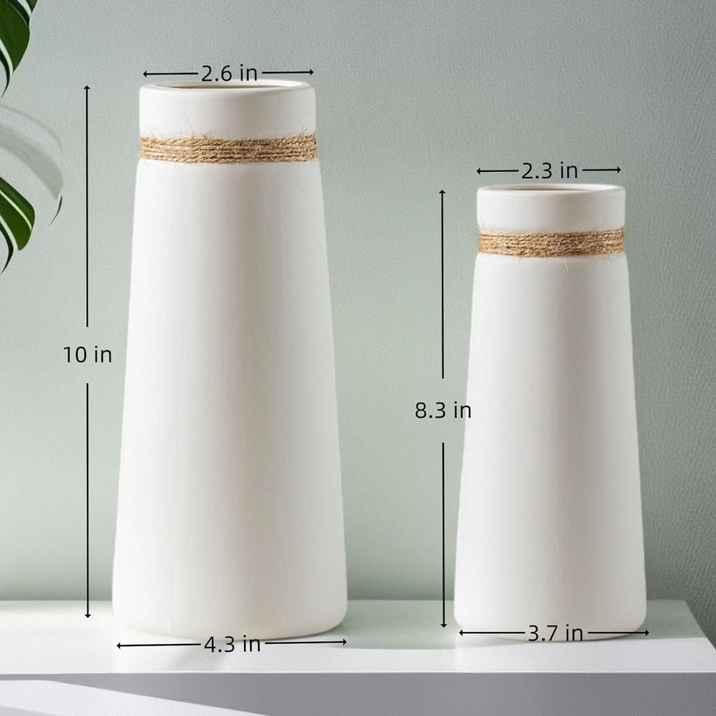 Белая керамическая цилиндрическая ваза, декоративная ваза в стиле скандинавского модерна в стиле бохо, керамические эстетические вазы для домашнего декора, вазы для цветов Lego, пампасная трава