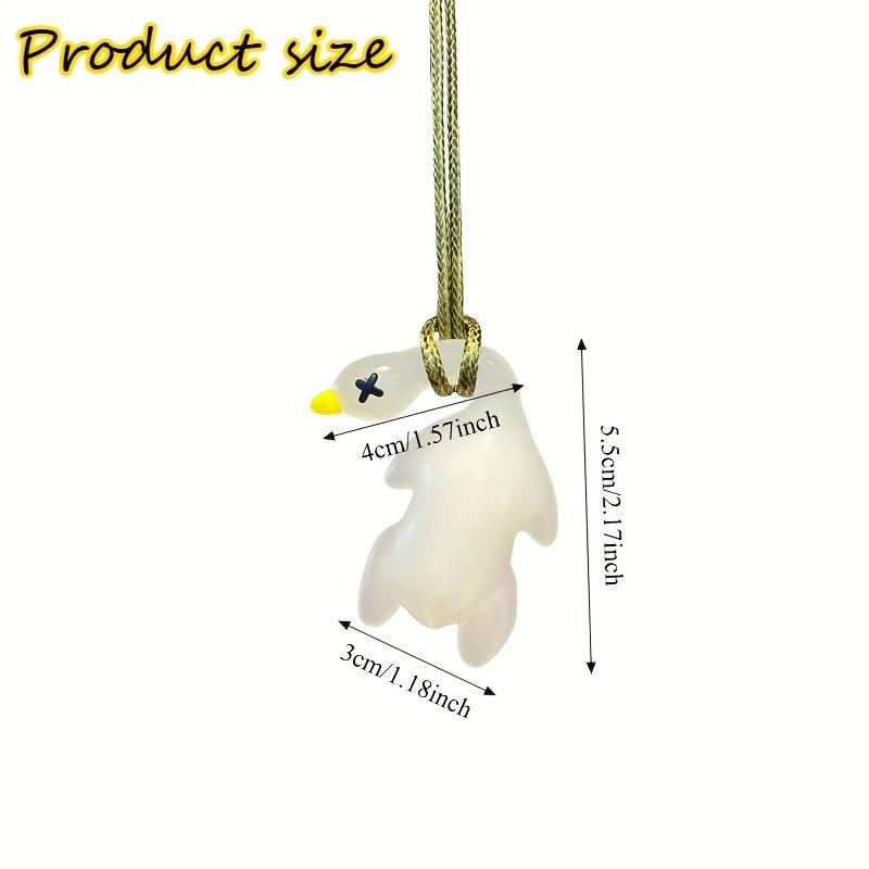 3 Color Changing Duck Car Pendant, UV Color Change Rearview Mirror Accessory,Creative Cute Duck Car Ornament, Outdoor Decoration