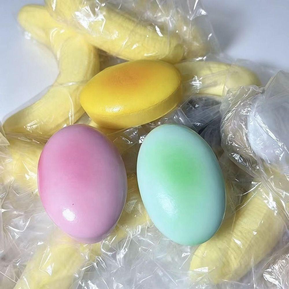 Semi-Baked Fidget Squeeze Toy Slow Rebound Mochi Squish Foam Toy Cheese Cake Squeeze Toy Home Use
