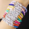 Handmade Polymer Clay Letter Bead Bracelet Set Dopamine Color Palette Inspirational Typography Stackable Unisex Jewelry