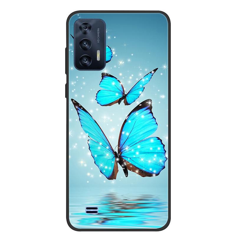 For OUKITEL C31 Case Butterfly Painted Soft Black Silicone Bumper Phone Cover for Oukitel C31 C 31 OukitelC31 Case Coque Fundas