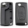 2 Buttons Key Shell Compatible Ce0523 Folding Flip Key For Peugeot 207 307 308 407 408 3008 5008 Citroen C2 C3 C4 C5 C6 C8 (2 Buttons Ce0523)