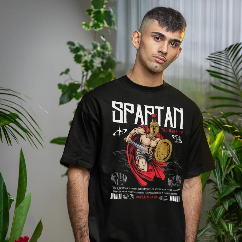 Ultra-Soft Comfort Men's Oversized Casual Tee with Bold Graphic Text Print