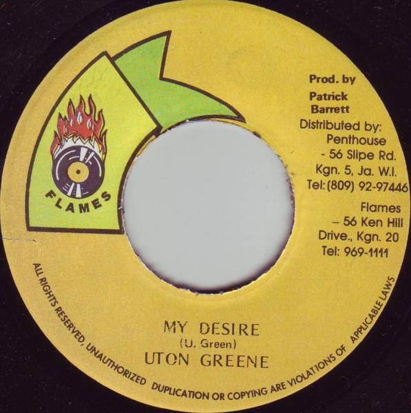 7-дюймовая пластинка UTAN GREEN My Desire NONE Flames Ямайка Регги Ска Даб Б/у
