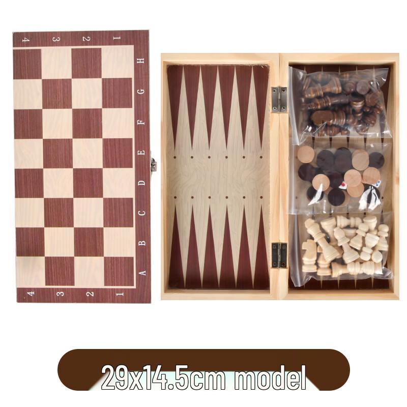 Деревянный складной набор настольных игр 3-в-1 Brangdy