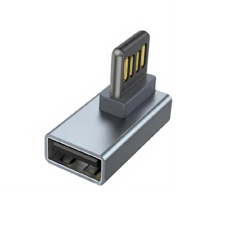 Угловой USB-адаптер 90° с поддержкой двустороннего подключения, быстрой зарядки и передачи данных, для подключения к клавиатурам, мышам,