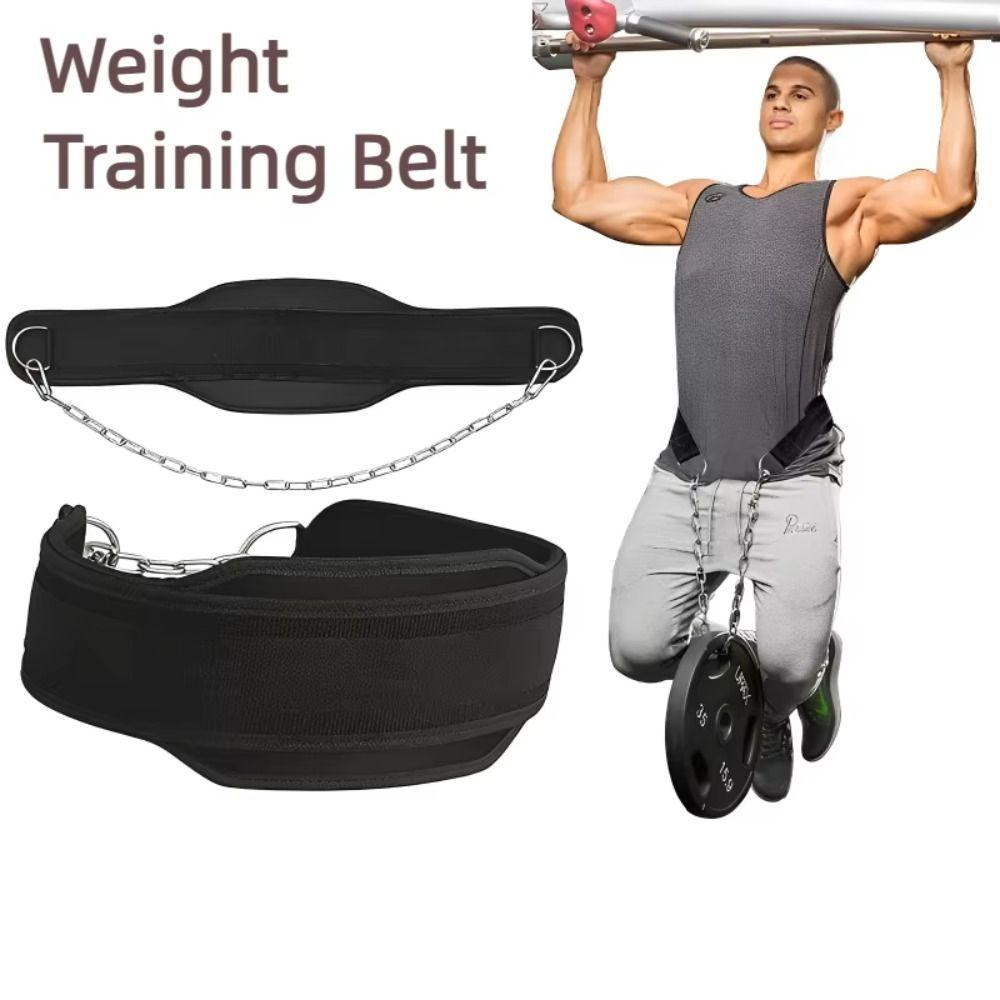 Adjustable Weight Lifting Belt Thicken Weighted Muscle-up Belt Weighted Pull-up Belt  Fitness