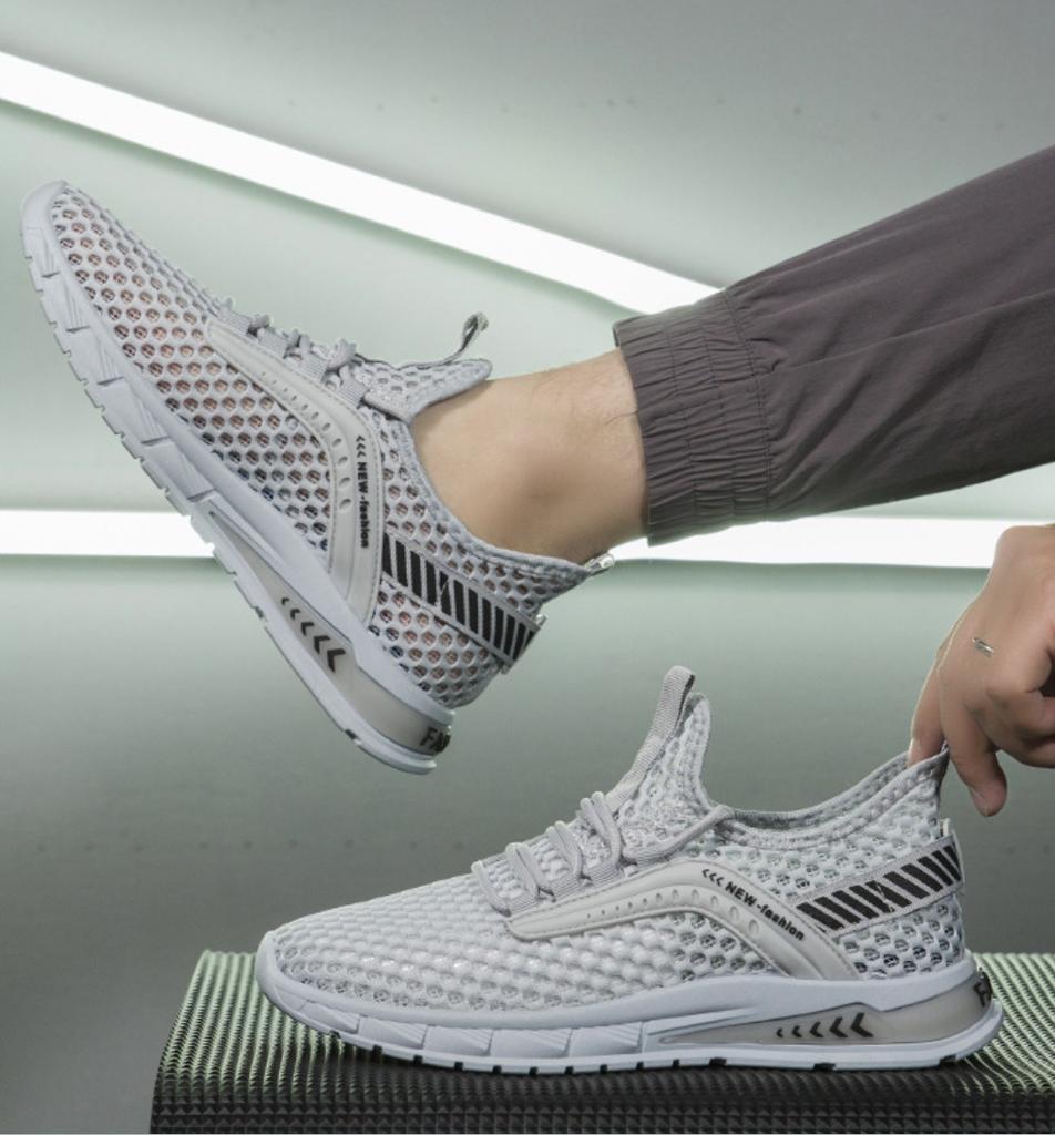 Летняя мужская спортивная обувь премиум-класса в сетку с дышащей повседневной обувью с низким верхом легкая и удобная