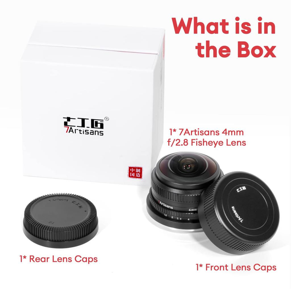 7artisans 4 мм круглый объектив «рыбий глаз» сверхширокоугольный размер E F2.8 225° APS-C (Крепление Sony)