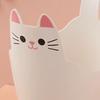 2Pcs Garbage Cans Pen Holders Large Capacity Smooth Edge Burr Free Cartoon Cat Shape Mini Table Trash Cans Storage Buckets