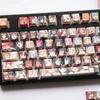 108 ключей/набор, индивидуальный OEM-профиль, непрозрачные колпачки для ключей с аниме-темами, PBT, сублимационные колпачки для ключей для механической клавиатуры