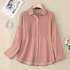 ZANZEA Женская свободная повседневная блузка с отложным воротником и длинным рукавом