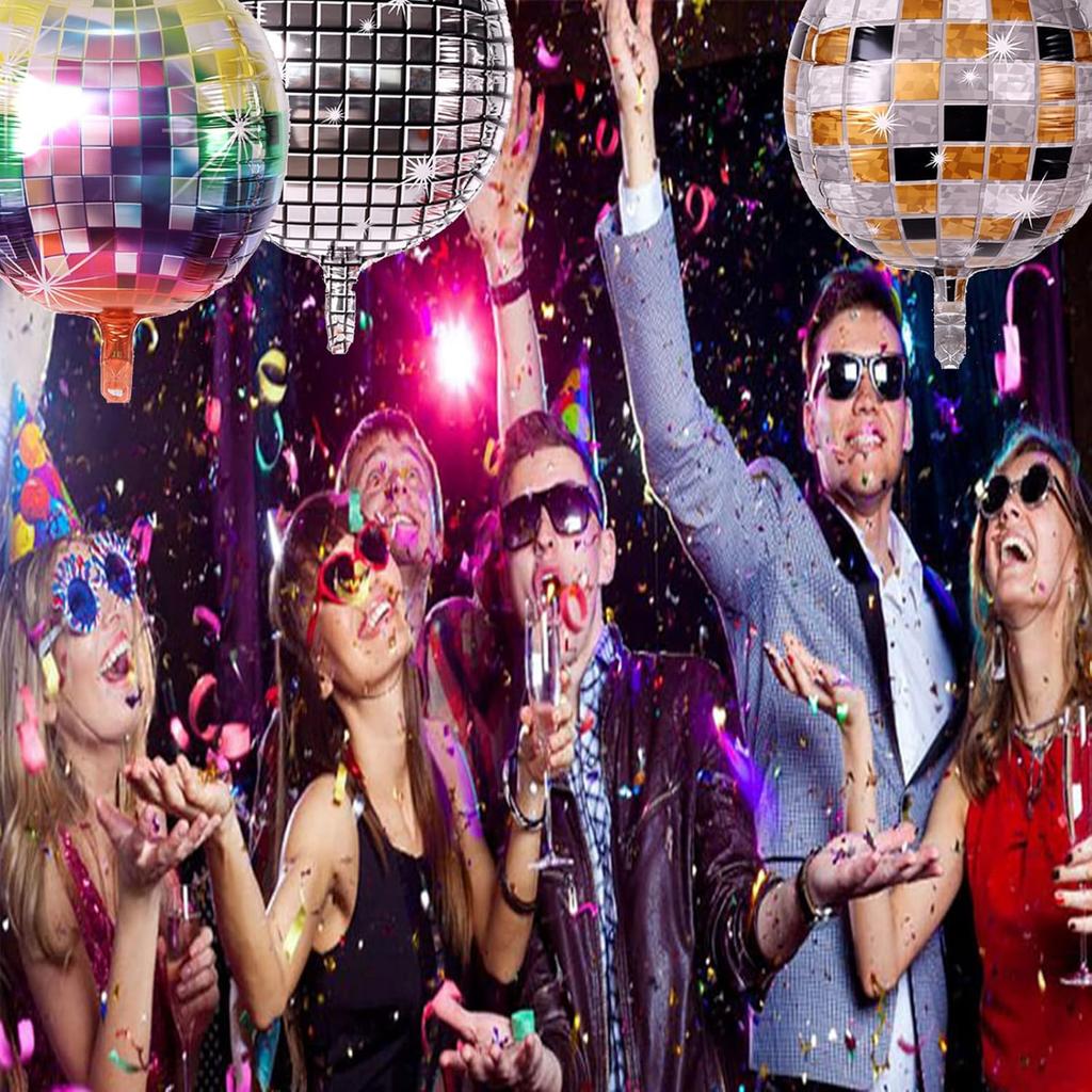 10Pcs 22Inch 4D Rainbow Roller Skate Balloon Boom Box Balloon Disco Foil Balloons 80 90s Retro Themed Birthday Party Decoration