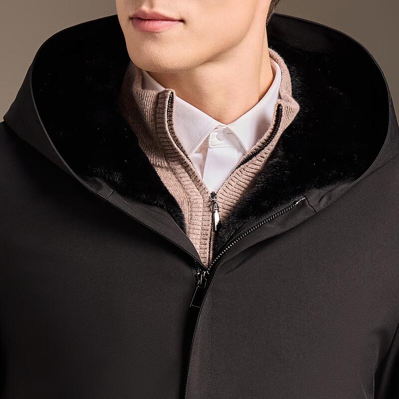 Мужское теплое пальто с капюшоном Antonio со съемной подкладкой