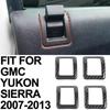 4pcs Carbon Fiber Door Lock Pull Pin Bezel Cover For Chevy Suburban Tahoe 07-13
