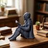Креативный настольный аксессуар, 3D-печатный средневековый рыцарь, уголок для книг, орнамент, фигурка для чтения, литературное украшение для дома, декор для уголка, статуэтка-закладка