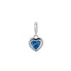 Birthstone Heart Pendant 925 Sterling Silver Personalized Crystal Heart Birthstone Charm Valentine's Day Gift