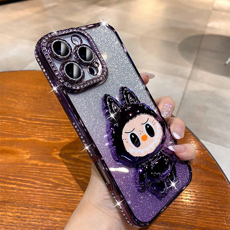 Роскошные Стразы Подходят для Чехла Мобильного Телефона Apple 16promax IPhone15 Лабу Зеркальный Держатель 14 Всесторонний 17.