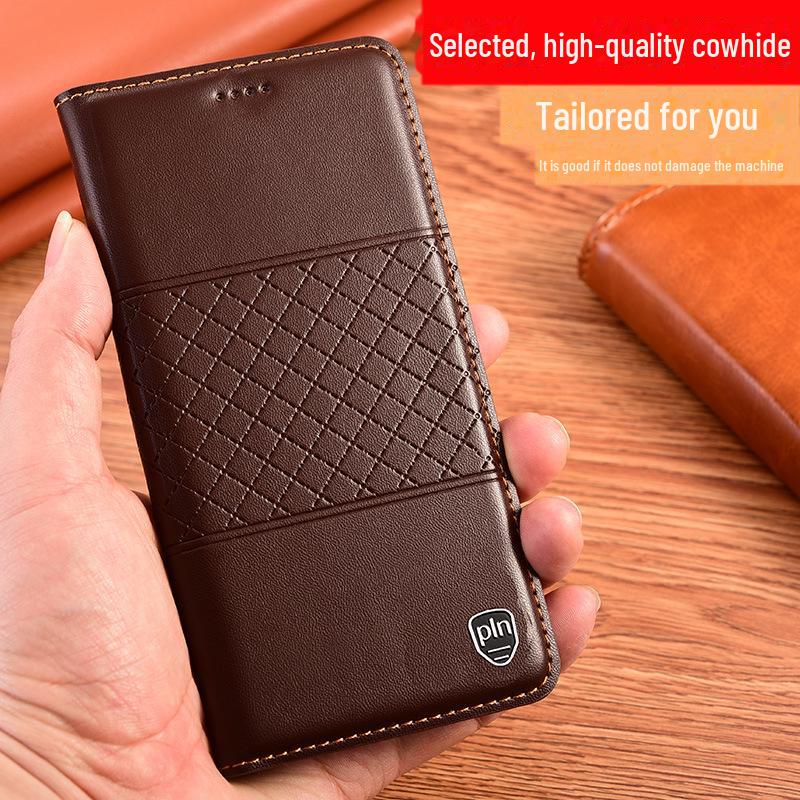 Genuine Leather Flip Protective Cover for OnePlus Ace2Pro Mobile Phone - N10/Nord Case