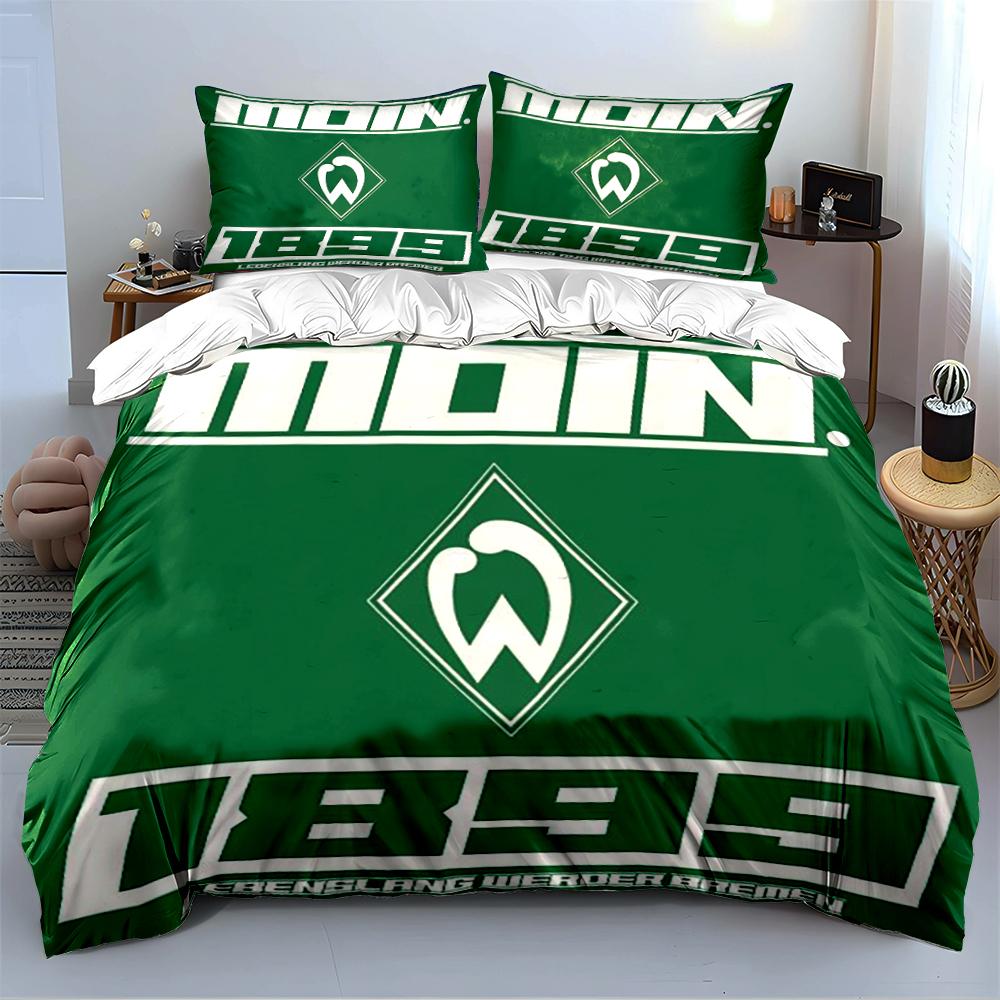Green Sports Logo Bedding Set Bedding Duvet Cover Set Duvet Cover Pillowcases Home Decor (1 * Duvet Cover 2 * Pillowcases, without duvet insert)