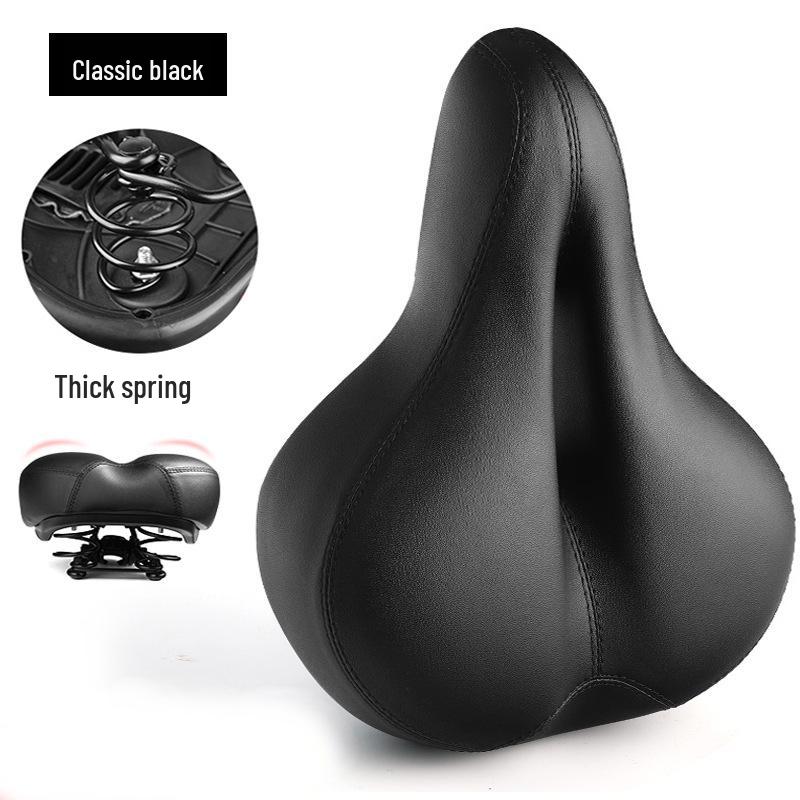 Universal Super Soft Silicone Bicycle Saddle with Shock Absorption - Mountain Bike Seat for Men and Women