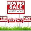 5 шт. Двусторонние вывески для распродажи в связи с переездом 12 x 16'' Водонепроницаемый гофрированный пластик Комплект вывесок для распродажи в связи с переездом со стойками, Направляющие стрелки Распродажа во дворе