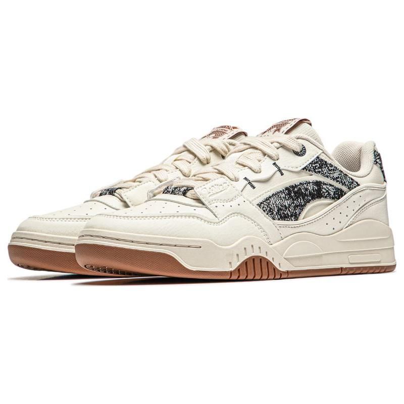 Li-Ning Light Blue Comfortable Versatile Casual Thick Sole Height Increasing Shock Absorbing Wear Resistant Low Top Skate Shoes AGCS251-36