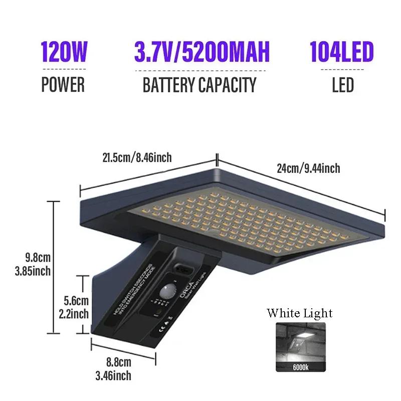 Solar Outdoor Lamps Garden Wall Motion Sensor Street Lawn Light IP 65 Waterproof Warm White Courtyard Solar Power Spotlighting