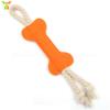Pet Dog Toy Creative Dog Felt Bone Toy Grinding Teeth Training Bone Stick Dog Chew Toy with Rope