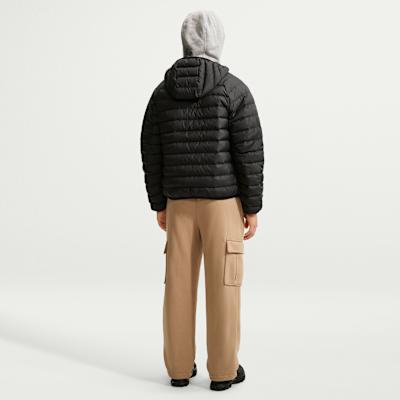 Мужские пуховики Nike WINDRUNNER Мужские Черные С капюшоном (Несъемный) Умеренный