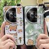 Cute Durable Phone Case For ZTE Blade A75 5G/Nubia Focus 5G/Calf 5G Cartoon Anti-knock Soft Case Ring Protective Lanyard
