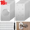 Hinge Repair Plate Kitchen Cupboard Door Hinge Mounting Tool Furniture Cabinet Hardware Stainless Steel Hinge Fixing Plate Kits