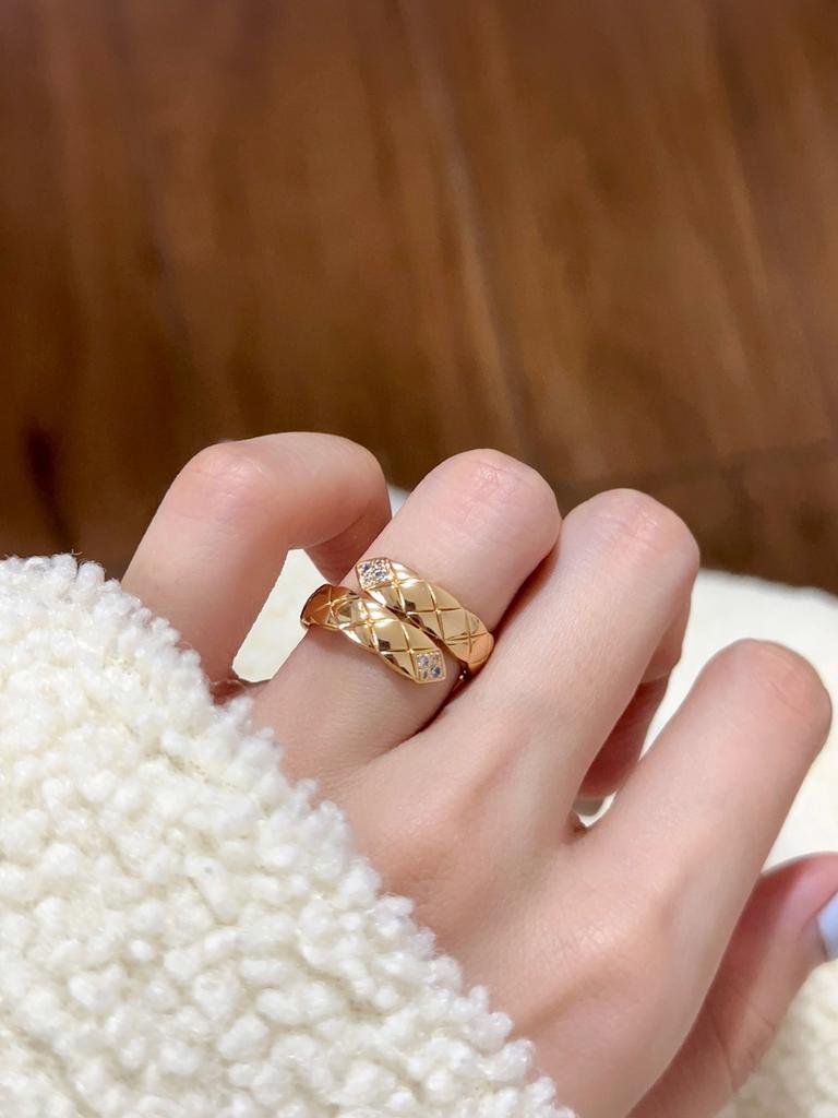 Кольцо с ромбами, двойной слой, супер высокое качество, для повседневного ношения, изысканное мастерство, для мужчин и женщин, подарки для мужчин и женщин, подарки на день рождения
